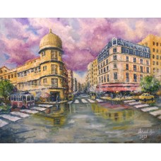 Fahad Ali, 24 x 30 Inch, Oil on Canvas, Citysscape Painting, AC-FAL-015