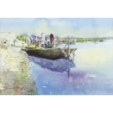 Farooq Aftab, 14 x 21 Inch, Watercolor on Paper, Seascape Painting, AC-FQB-003