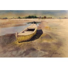 Farooq Aftab, 21 x 29 Inch, Watercolor on Paper, Landscape Painting, AC-FQB-005