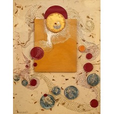 Farrah Mahmood, Metamorphosis of life-II, 18 x 22 Inch, Gouache, Collage and Gold Leaf on Wasli, Miniature Painting, AC-FRMH-007
