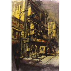 Farrukh Naseem, 15 x 22 Inch, Watercolor On Paper Cityscape Painting,AC-FN-072