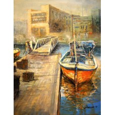 Farrukh Naseem, 18 x 24 Inch, Acrylic on Canvas Cityscape Painting,AC-FN-020