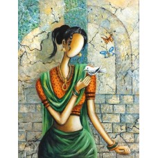 Naish Rafi, 18 x 24 Inch, Acrylic on Canvas, Figurative Painting, AC-NAR-004
