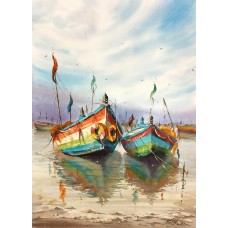 Shaima Umer, 15 x 21 Inch, Water Color on Paper, Seascape Painting, AC-SHA-062.jpg