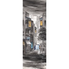 G. N. Qazi, 36 x 12 inch, Acrylic on Canvas, Cityscape Painting, AC-GNQ-50