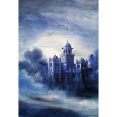 G. N. Qazi, 36 x 24 inch, Acrylic on Canvas, Cityscape Painting, AC-GNQ-53