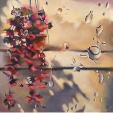 Hafsa Shaikh, Hanging Beauty, 36x 36 inch, Oil on Canvas, Still Life Painting, AC-HFS-CEAD-015