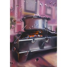 Hafsa Shaikh, Stove, 24 x 36 inch, Oil on Canvas, Still life Painting, AC-HFS-CEAD-008