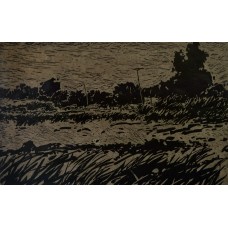 Haider Abbas, 15 x 25 Inch, Linocut Print, Landscape Print, AC-HDA-003
