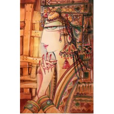 Hajra Mansoor, 14 X 21 Inch, Watercolor on Paper, Figurative Painting, AC-HM-026