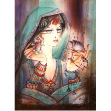 Hajra Mansoor, 20 X 27 Inch, Watercolor on Paper, Figurative Painting, AC-HM-029