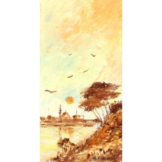 Hamid Alvi, 06 x 12 inch, Oil on Canvas, Landscape Painting, AC-HA-033