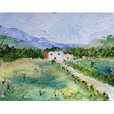 Hamid Alvi, 08 x 10 inch, Oil on Canvas, Landscape Painting, AC-HA-019