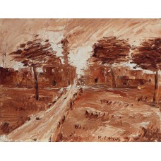 Hamid Alvi, 08 x 10 inch, Oil on Canvas, Landscape Painting, AC-HA-021