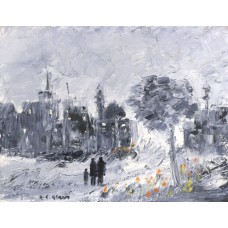 Hamid Alvi, 08 x 10 inch, Oil on Canvas, Landscape Painting, AC-HA-025