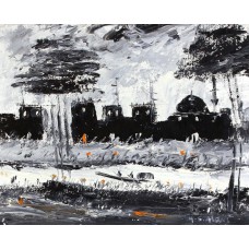 Hamid Alvi, 08 x 10 inch, Oil on Canvas, Landscape Painting, AC-HA-026
