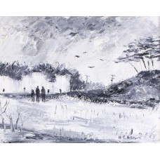 Hamid Alvi, 08 x 10 inch, Oil on Canvas, Landscape Painting, AC-HA-028