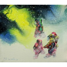 Hussain Chandio, 12 x 14 Inch, Acrylic on Canvas, Figurative Painting-AC-HC-063