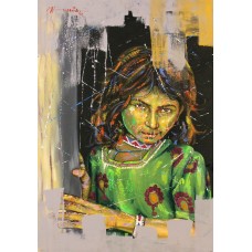 Hussain Chandio, 24 x 36 Inch, Acrylic on Canvas, Figurative Painting-AC-HC-213