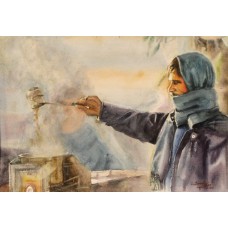 Imran Khan, 14 x 21 Inch, Watercolor on Paper, Figurative Painting, AC-IMK-006