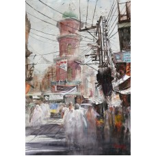 Imran Khan, 20 x 30 Inch, Watercolor on Paper, Cityscape Painting, AC-IMK-005