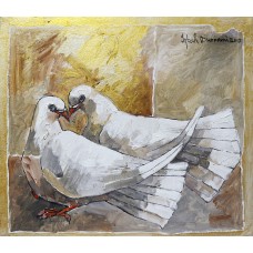 Iqbal Durrani, 12 x 14 Inch, Oil on Canvas,, Figurative Painting, AC-IQD-006
