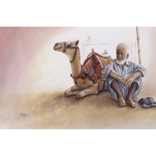 Ishfaq Ali, 13 x 21 Inch, Water Color on Paper, Figurative Painting, AC-ISQ-013