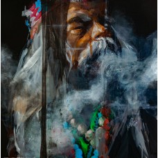 Khalid Khan-Kaay, Ethereal-1, 30 x 30 Inch, Oil on Canvas, Figurative Painting, AC-KHKN-001