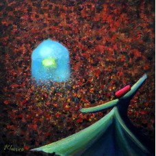 Khusro Subzwari, 16 x 16 Inch, Acrylics on Canvas, Figurative Painting, AC-KS-089