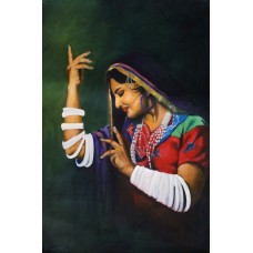M. Rajub, 24 x 36 Inch, Oil on Canvas, Figurative Painting, AC-MRJ-001