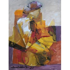 Mashkoor Raza, 12 x 16 Inch, Oil on Canvas, Abstract Painting, AC-MR-339