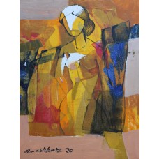 Mashkoor Raza, 12 x 16 Inch, Oil on Canvas, Figurative Painting, AC-MR-347