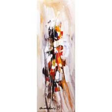 Mashkoor Raza, 12 x 36 Inch, Oil on Canvas, Abstract Painting, AC-MR-224