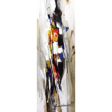 Mashkoor Raza, 12 x 36 Inch, Oil on Canvas, Abstract Painting, AC-MR-225