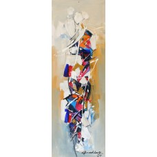 Mashkoor Raza, 12 x 36 Inch, Oil on Canvas, Abstract Painting, AC-MR-360