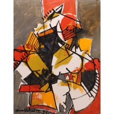 Mashkoor Raza, 16 x 12 Inch, Oil on Canvas, Abstract Painting, AC-MR-448