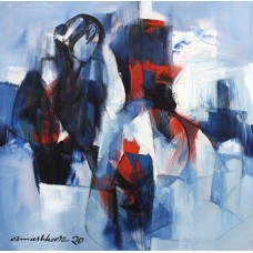 Mashkoor Raza, 24 x 24 Inch, Oil on Canvas, Abstract Painting, AC-MR-379