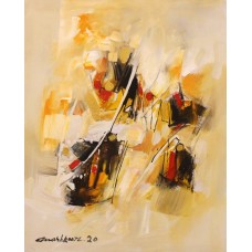 Mashkoor Raza, 24 x 30 Inch, Oil on Canvas, Abstract Painting, AC-MR-480