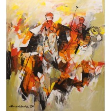 Mashkoor Raza, 30 x 36 Inch, Oil on Canvas, Figurative Painting, AC-MR-319