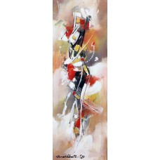 Mashkoor Raza, 36 x 12 Inch, Oil on Canvas, Abstract Painting, AC-MR-416