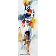 Mashkoor Raza, 36 x 12 Inch, Oil on Canvas, Abstract Painting, AC-MR-402