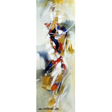 Mashkoor Raza, 36 x 12 Inch, Oil on Canvas, Abstract Painting, AC-MR-403