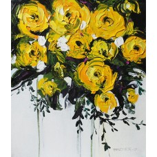 Mazhar Qureshi, 12 X 14 Inch, Oil on Canvas, Floral Painting, AC-MQ-060