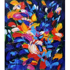 Mazhar Qureshi, 12 X 14 Inch, Oil on Canvas, Floral Painting, AC-MQ-090