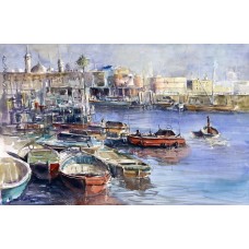 Momin Waseem, 14 x 21 Inch, Water Color on Paper, Seascape Painting, AC-MW-013