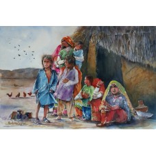 Momin Waseem, 15 x 22 Inch, Water Color on Paper, Figurative Painting, AC-MW-026