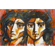 Momin Khan, 12 x 18 Inch, Acrylic on Canvas, Figurative Painting, AC-MK-057