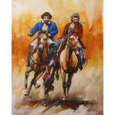 Momin Khan, 24 x 30 Inch, Acrylic on Canvas, Figurative Painting, AC-MK-063