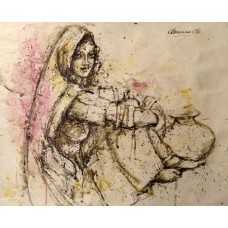 Moazzam Ali, 20 x 24 Inch, Water Color on Paper, Figurative Painting, AC-MOZ-038