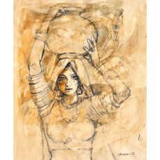 Moazzam Ali, 20 x 24 Inch, Watercolor on Paper, Figurative Painting, AC-MOZ-110